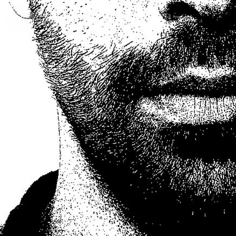 Picture of a beard for icon without face Without face Unshaved Black and white