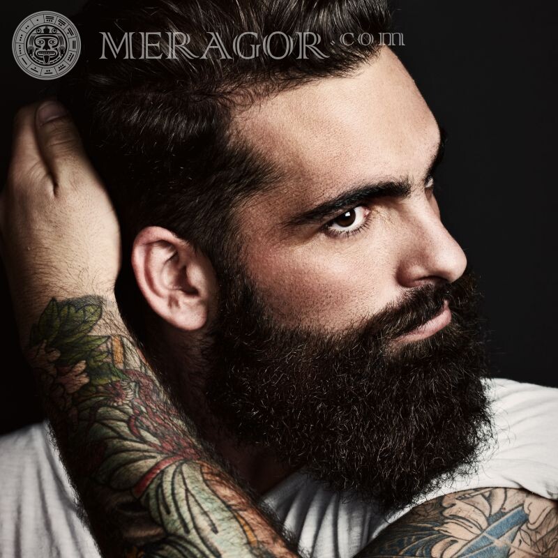 Télécharger la photo pour avatar avec barbe Barbu Visages, portraits Visages de jeunes hommes Visages d'hommes