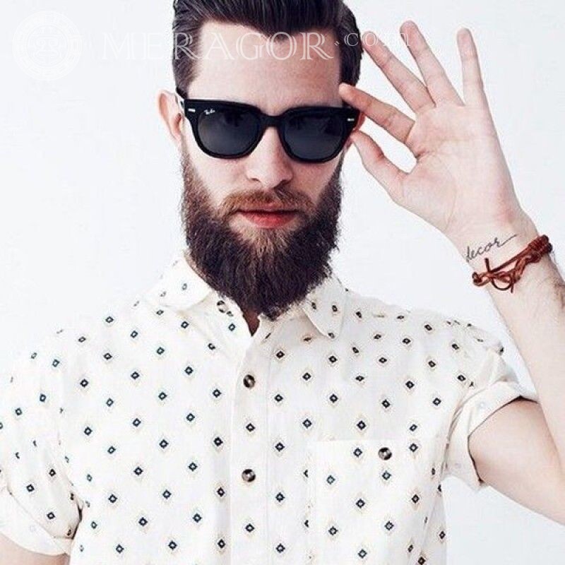 Hipster for icon Bearded In glasses Faces, portraits Guys