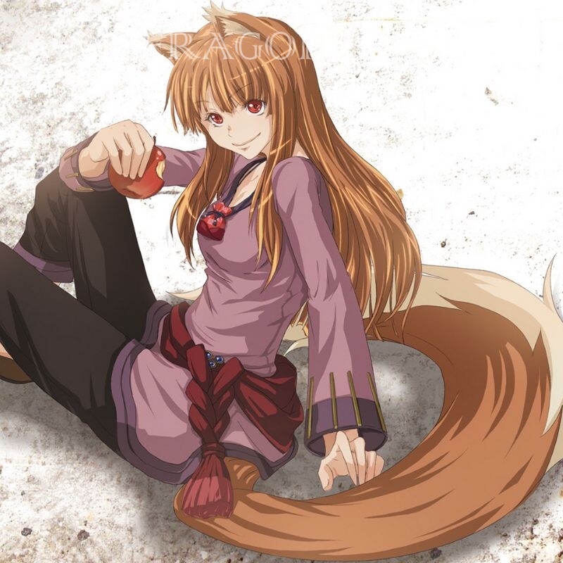 Аніме аватарка дівчина лисиця Лисиця Аніме, малюнок Рудоволосий