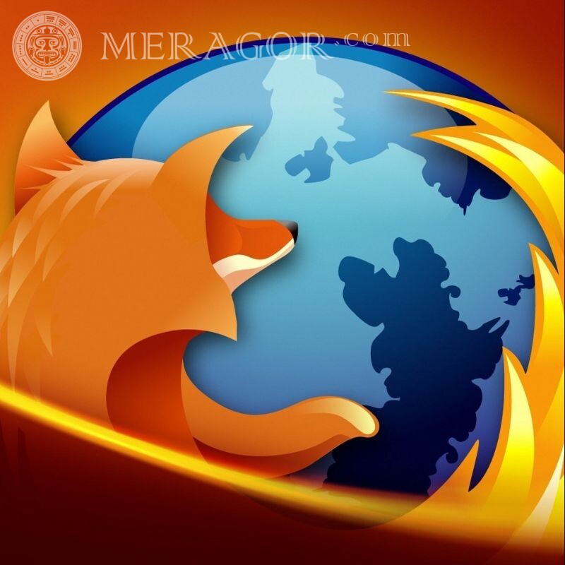 Firefox огненная лиса на аву Лисы Логотипы