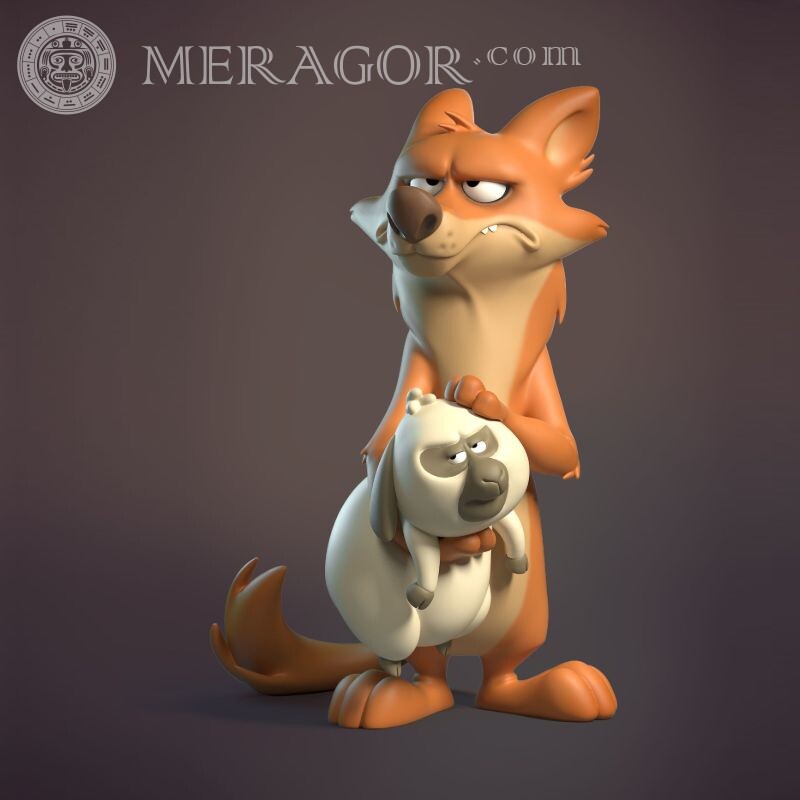 Imagem para avatar raposa e lebre Raposa Desenhos animados