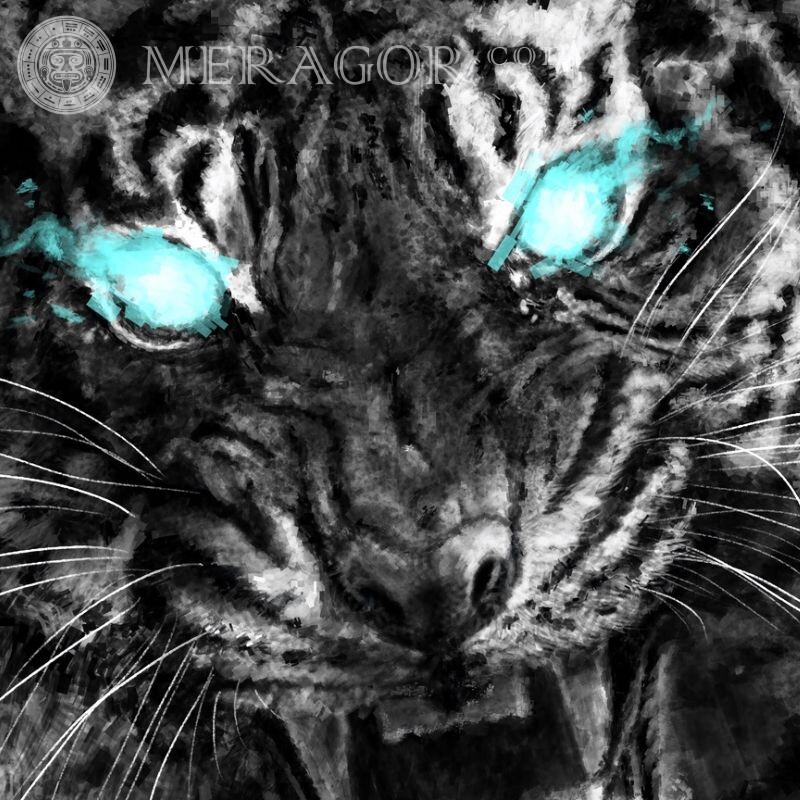 Télécharger l'art du tigre en colère sur avatar Tigres