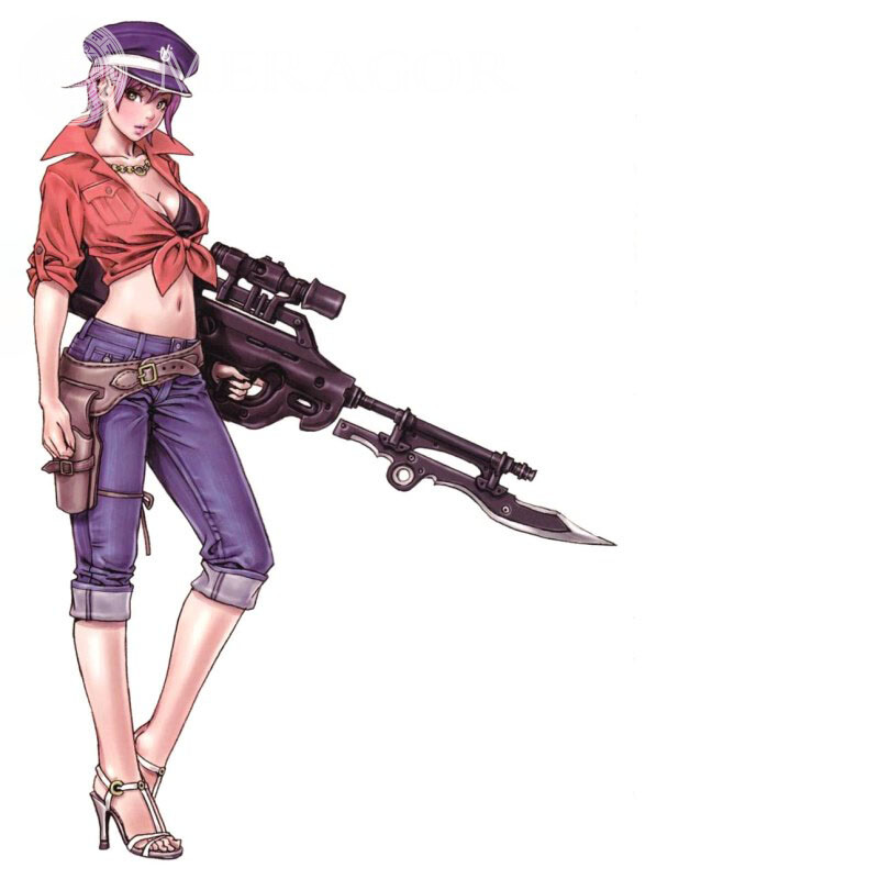 Картинка Стандофф 2 дівчина з великою гарматою Standoff Всі ігри Counter-Strike
