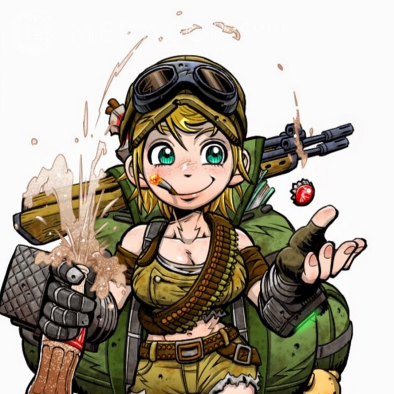 Imagem engraçada de uma garota de anime no avatar de Standoff Standoff Todos os jogos Counter-Strike