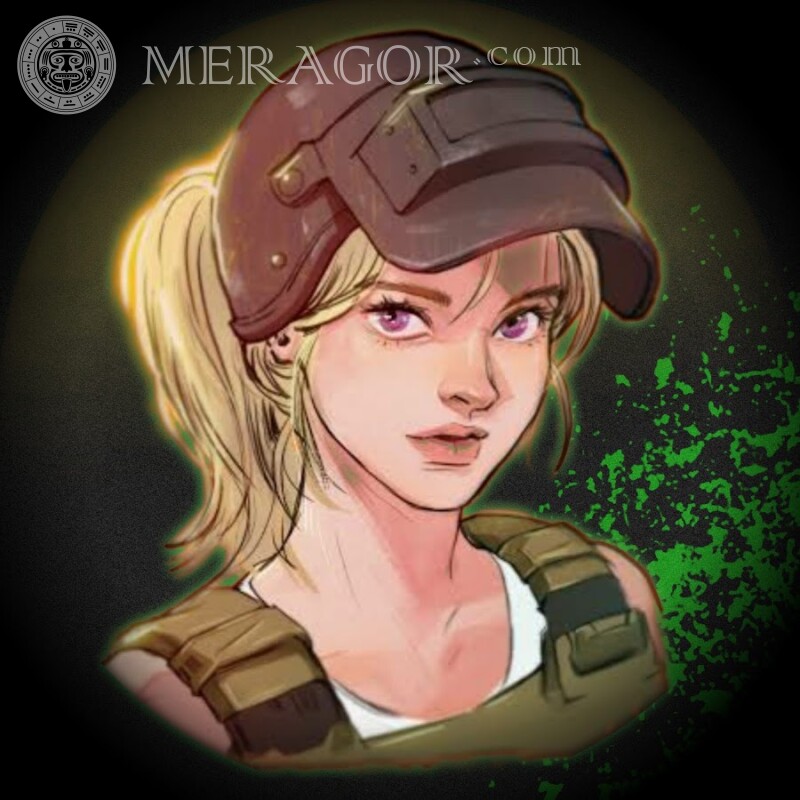 Das Gesicht eines Mädchens in einem Helm auf dem Abstandsprofil Standoff Alle Spiele Counter-Strike