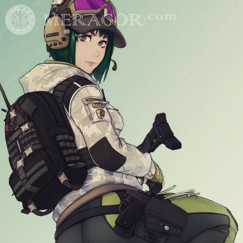 Мальована аніме дівчина на аватарку Стандофф Standoff Всі ігри Counter-Strike