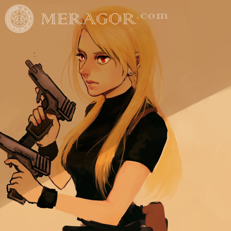 Красивая рисованная девушка на аватарку Стандофф Standoff Все игры Counter-Strike