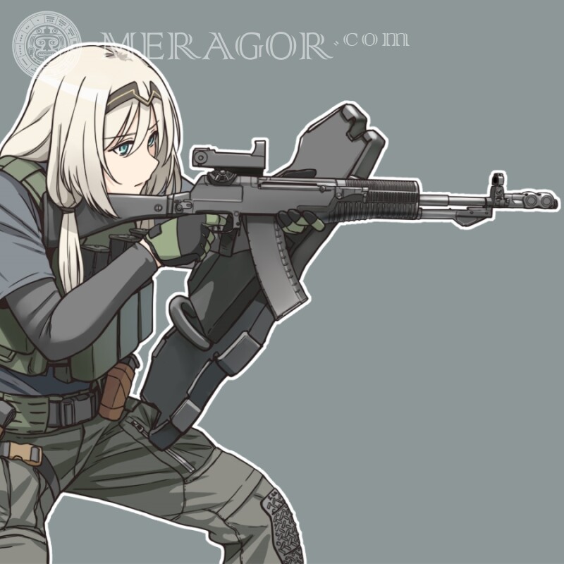 Chica con una pistola en su foto de perfil Standoff Todos los juegos Counter-Strike