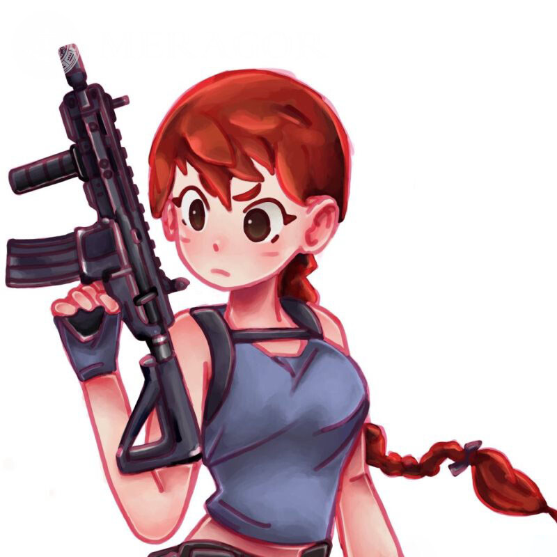 Аниме аватарка Стандофф рыжей девочке Standoff Все игры Counter-Strike