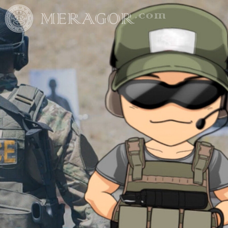 Cooles Anime-Bild eines Polizisten auf dem Avatar von Standoff 2 | 2 Standoff Alle Spiele Counter-Strike