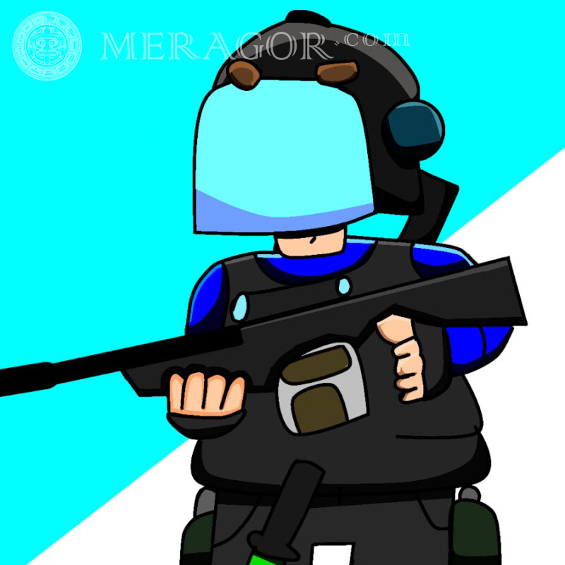 Hand-drawn picture of the police on the avatar of Standoff 2 | 2 Standoff All games Counter-Strike