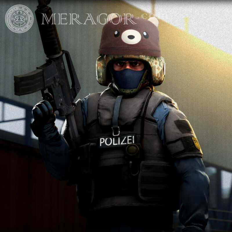 Картинка поліції в смішний шапці на аватарку Стандофф 2 | 2 Standoff Всі ігри Counter-Strike