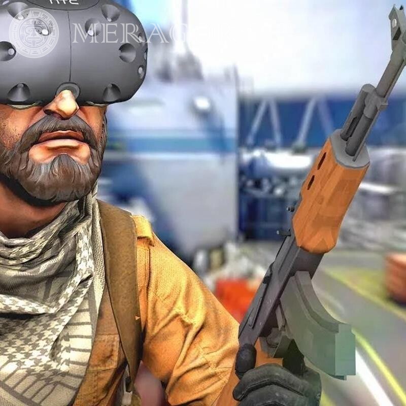 Avatar de um terrorista em um capacete para o jogo Standoff 2 | 2 Standoff Todos os jogos Counter-Strike
