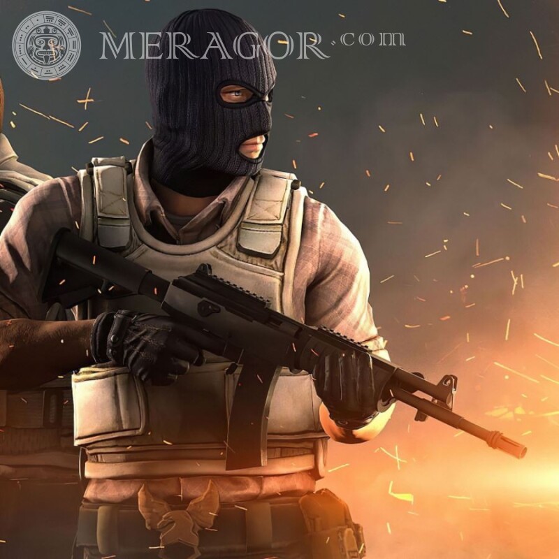 Terroristischer Avatar während des Kampfes um das Spiel Standoff 2 | 2 Standoff Alle Spiele Counter-Strike