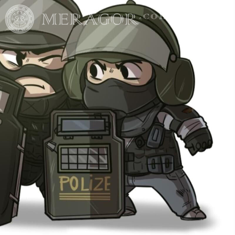 Аниме аватарка полицейских для игры Стандофф 2 | 2 Standoff Все игры Counter-Strike