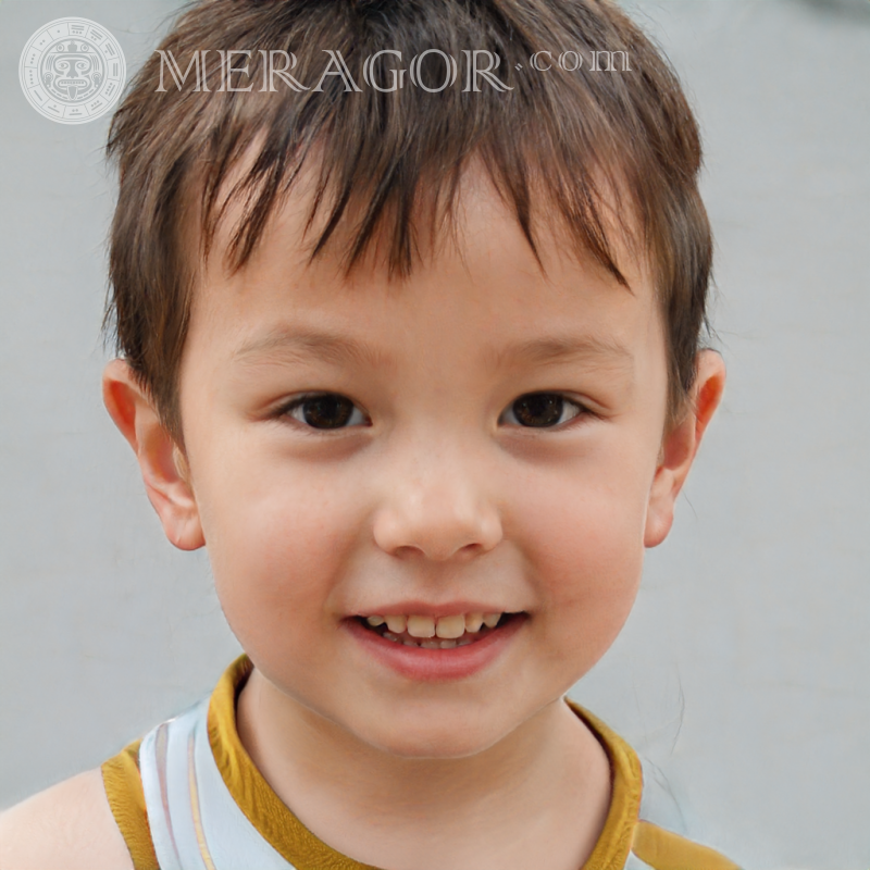Foto de un chico sencillo de pelo castaño para VK Rostros de niños Chicos jóvenes Para VK Caras, retratos