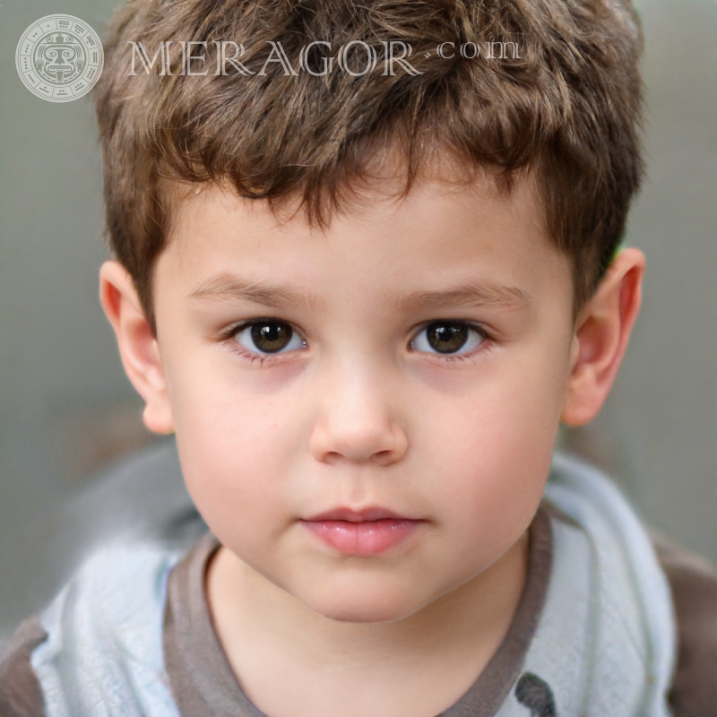 Foto de um menino de cabelos castanhos para VK Rostos de meninos Infantis Meninos jovens Para VK