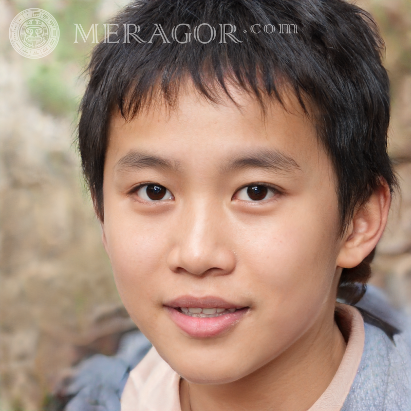Descarga una foto de un chico asiático para VK Rostros de niños Infantiles Chicos jóvenes Para VK