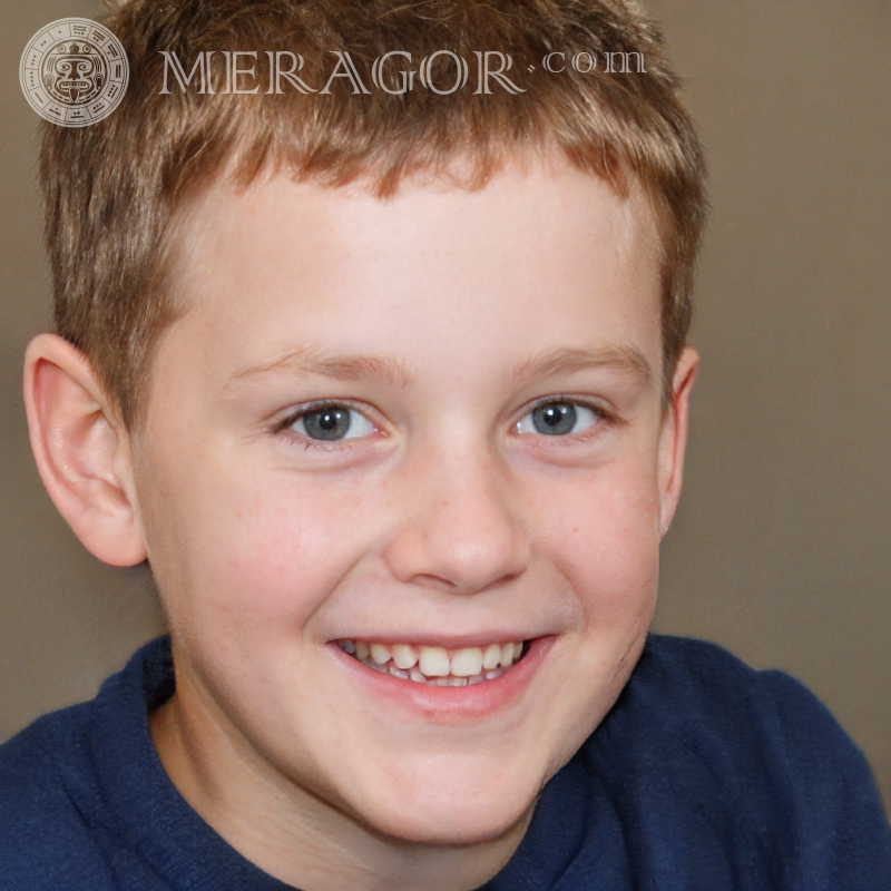 Foto vom Gesicht eines Jungen mit kurzen Haaren Gesichter von Jungen