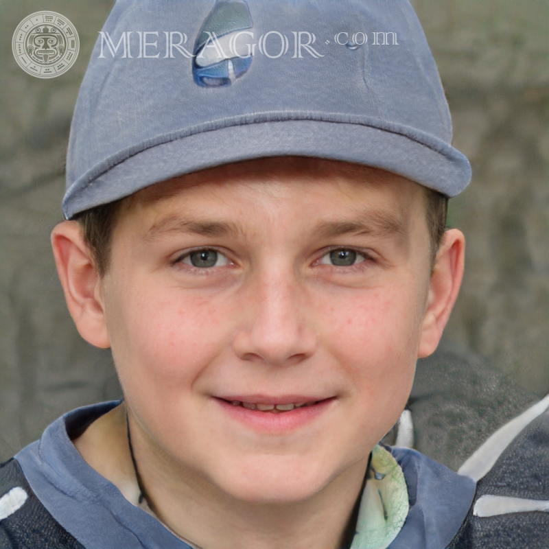 Photo of a boy in a cap | 0 Faces of boys In a cap Babies Young boys