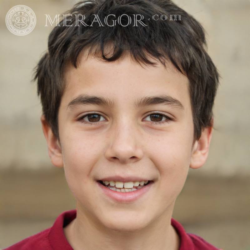 Foto do perfil de um menino fofo 50 por 50 pixels Rostos de meninos Infantis Meninos jovens Pessoa, retratos