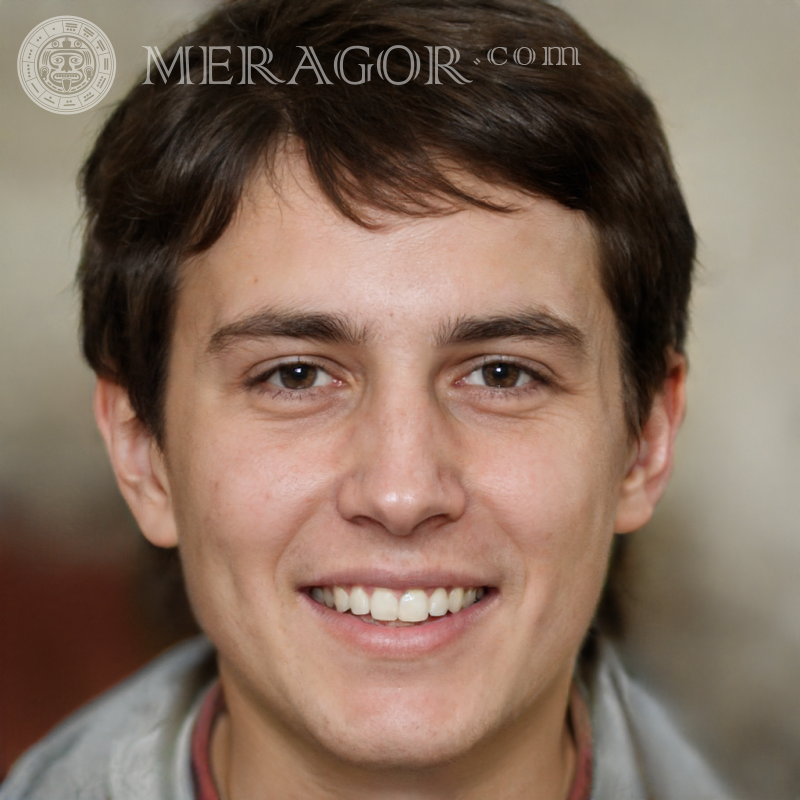 Foto do rosto do cara de 18 anos no avatar Rostos de rapazes