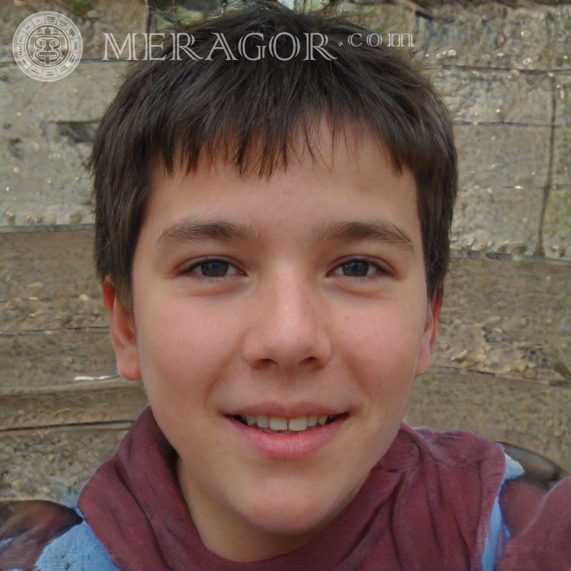 Foto eines Brunet-Boy für TikTok Gesichter von Jungen Kindliche Jungen Gesichter, Porträts
