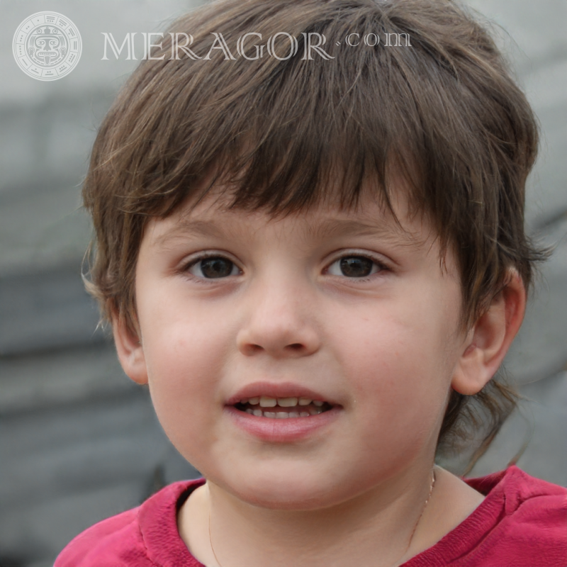 Foto eines kleinen Jungen für Bamble Gesichter von Jungen Kindliche Jungen Gesichter, Porträts