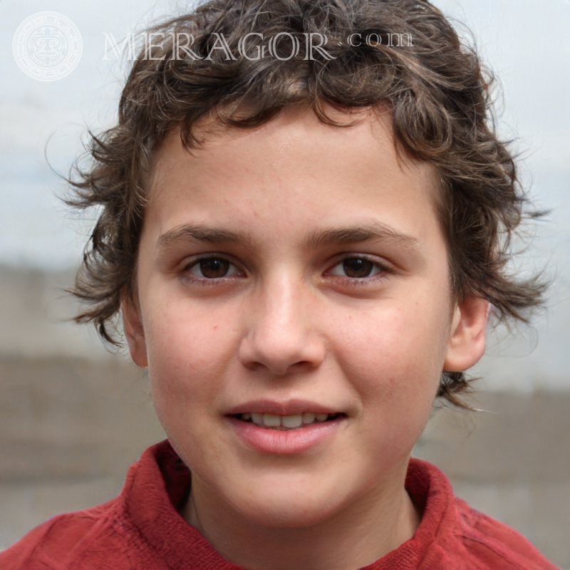 Photo un garçon aux cheveux bouclés pour Tinder Visages de garçons Infantiles Jeunes garçons Visages, portraits