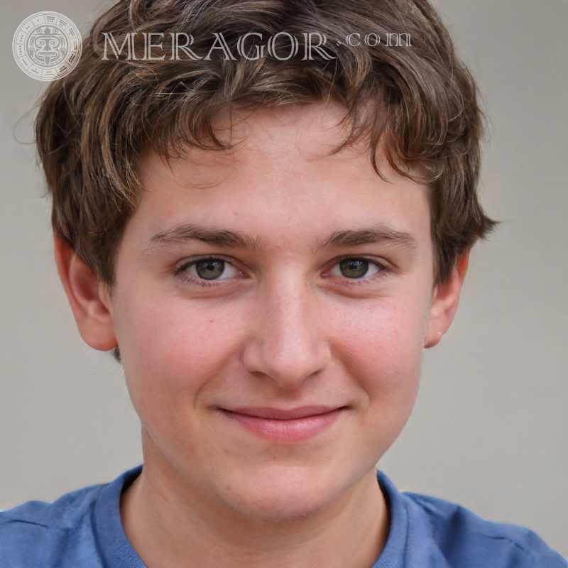 Porträt eines Jungen Bild 50 x 50 Pixel Gesichter von Jungen Kindliche Jungen Gesichter, Porträts