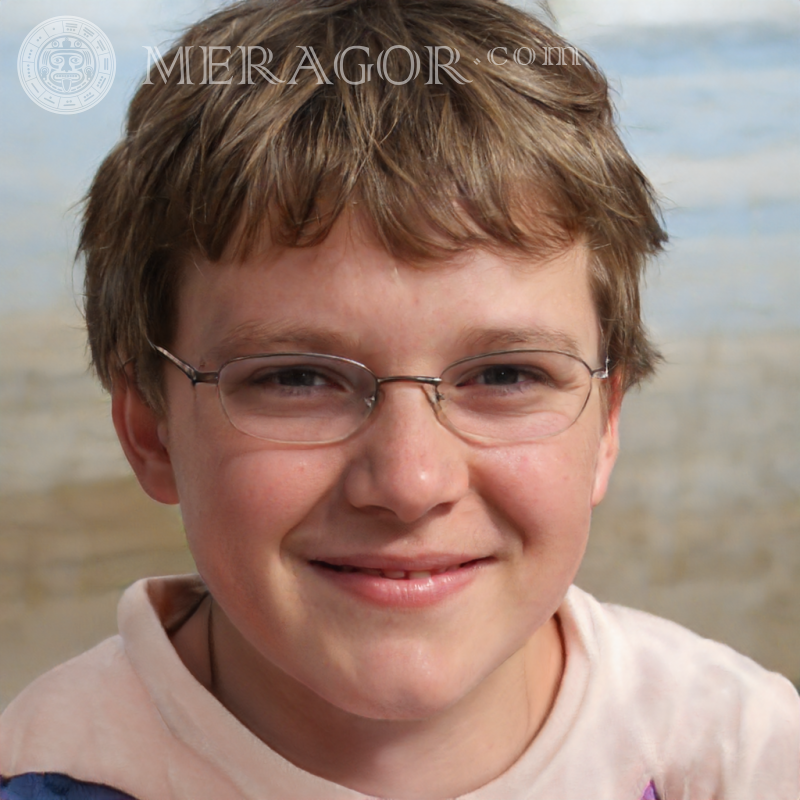 Retrato de um menino com foto de óculos Rostos de meninos Em óculos de sol Infantis Meninos jovens