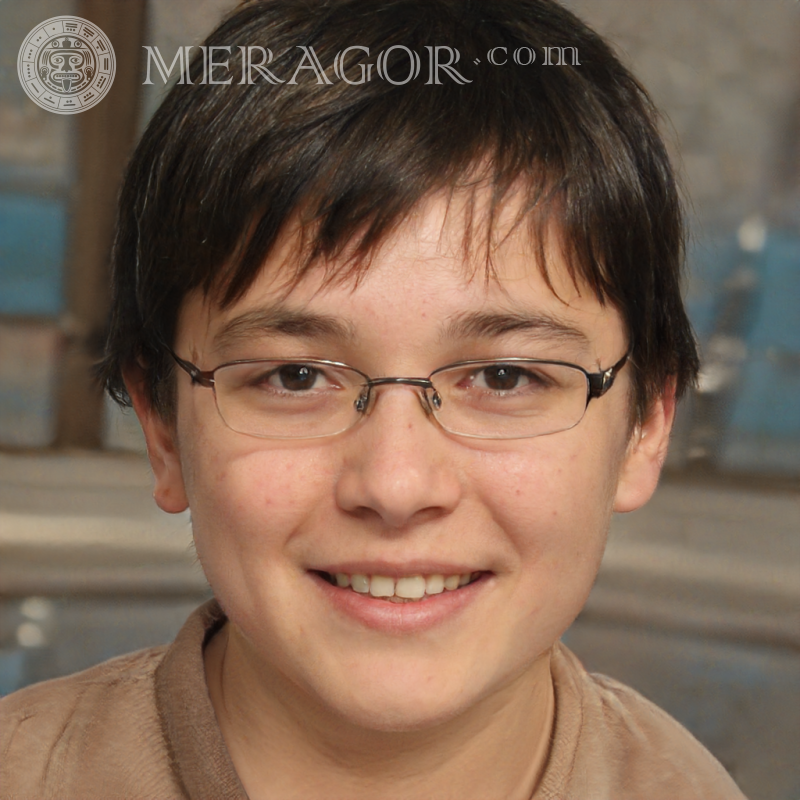 Фотографія хлопчика в окулярах брюнета Особи хлопчиків В окулярах Дитячий Хлопчики