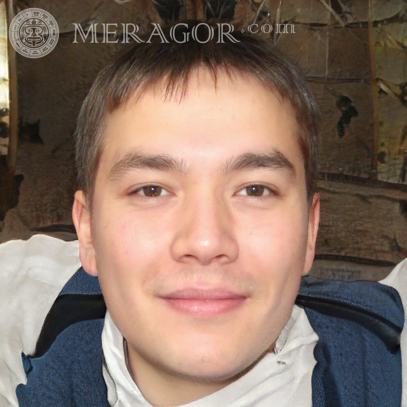 Porträt eines Mannes auf einem Avatar 400 x 400 Pixel Gesichter von Jungs