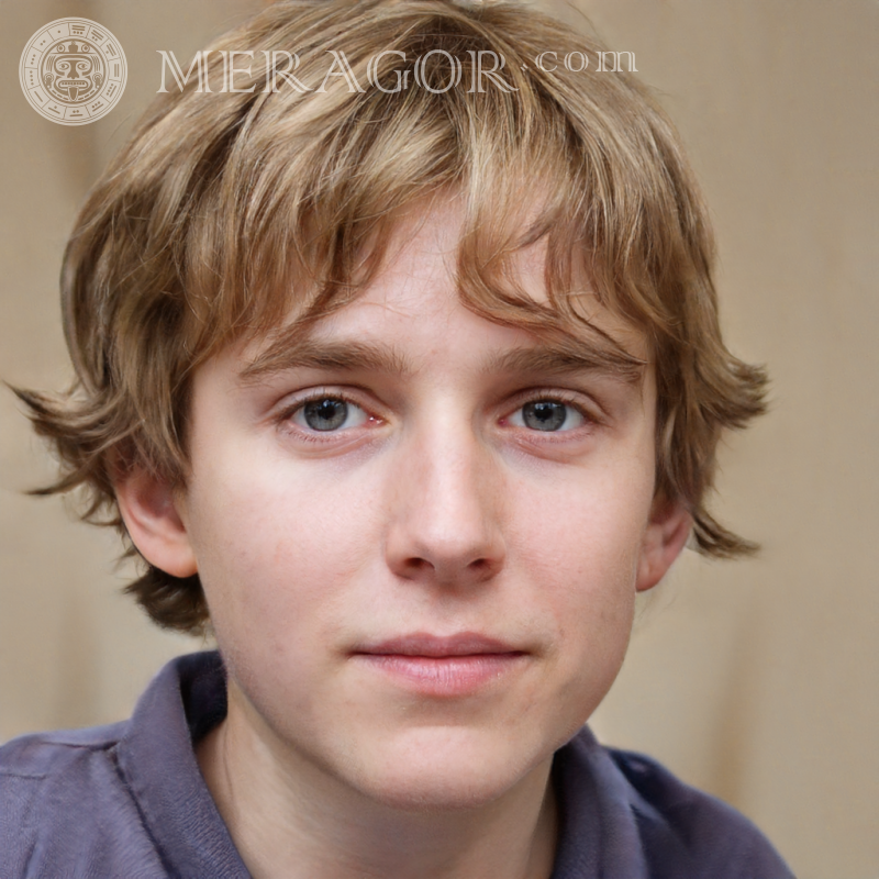 Foto de um menino com cabelo loiro Rostos de meninos Infantis Meninos jovens Pessoa, retratos