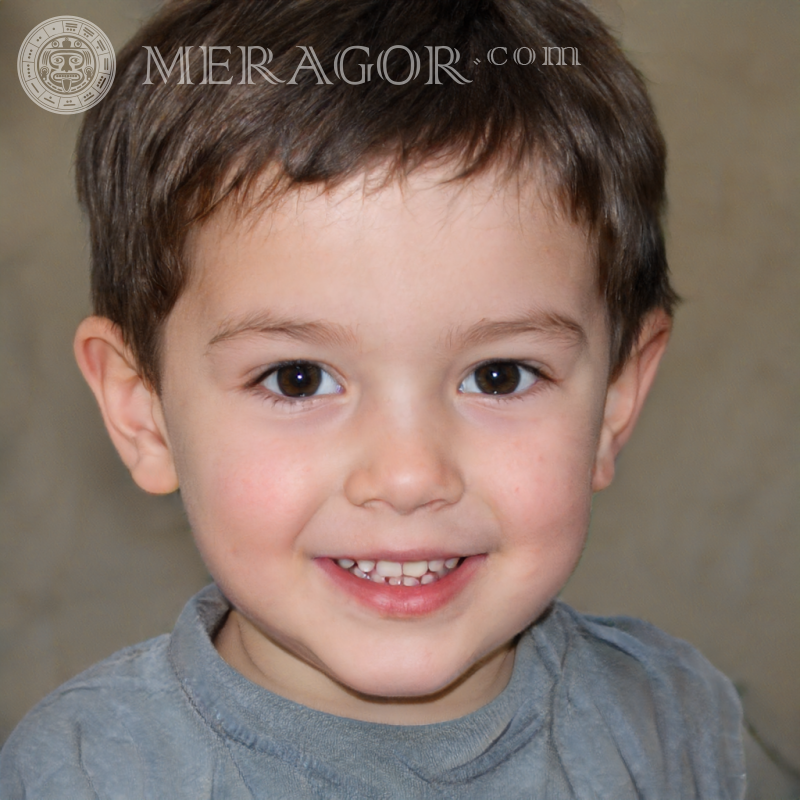 Photo of a cute little boy Faces of boys Babies Young boys Faces, portraits