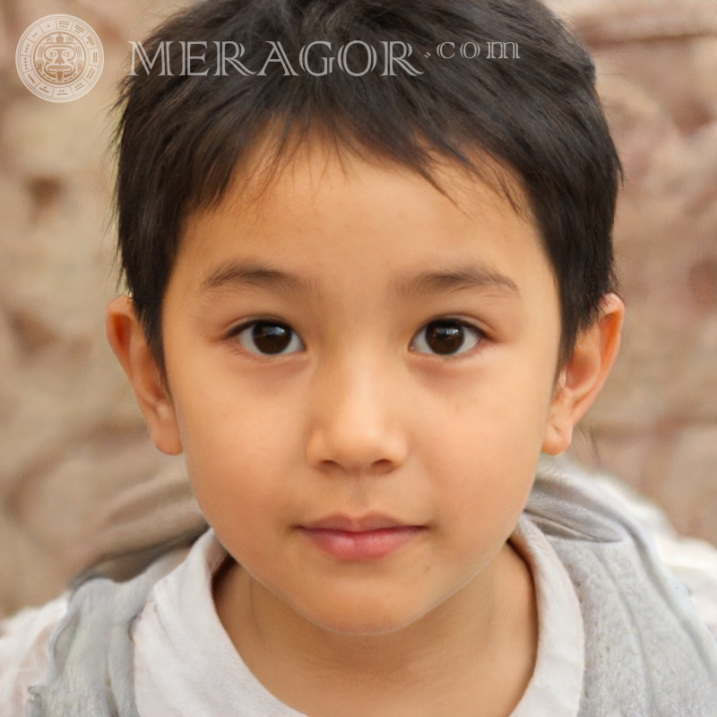 Foto de un niño asiático Rostros de niños Infantiles Chicos jóvenes Caras, retratos