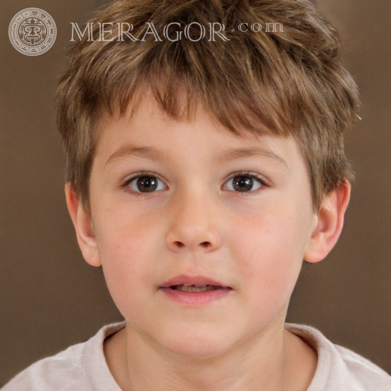 Foto de un niño de cabello castaño para TikTok Rostros de niños Infantiles Chicos jóvenes Caras, retratos