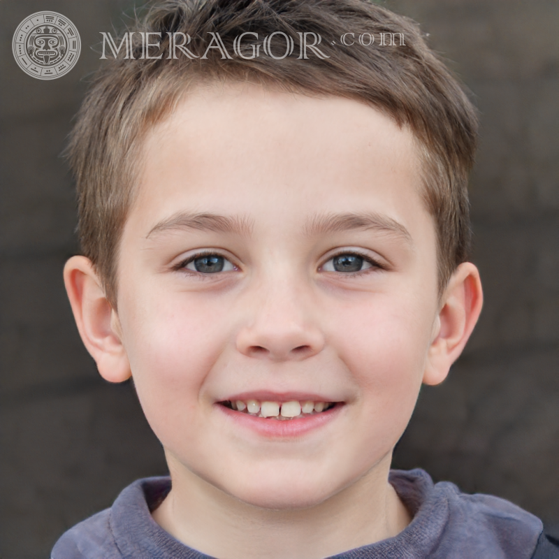 Photo of a happy boy on a gray background for Instagram | 0 Faces of boys Babies Young boys Faces, portraits