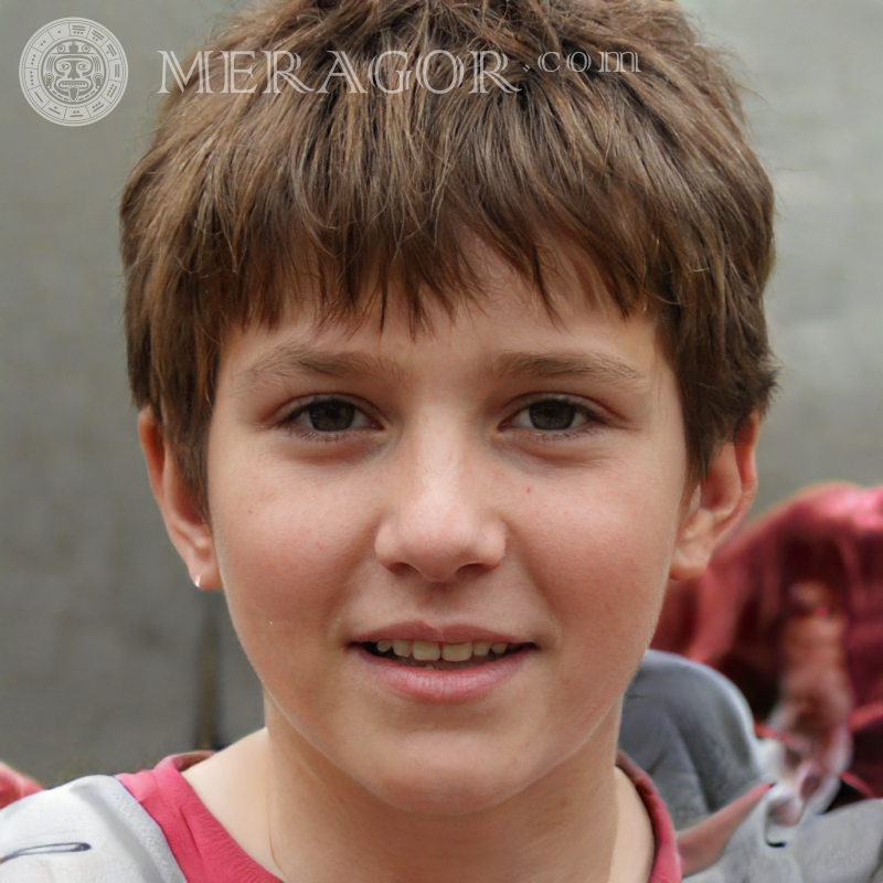 Фотография мальчика шатена с короткими волосами Лица мальчиков Детские Мальчики Лица, портреты