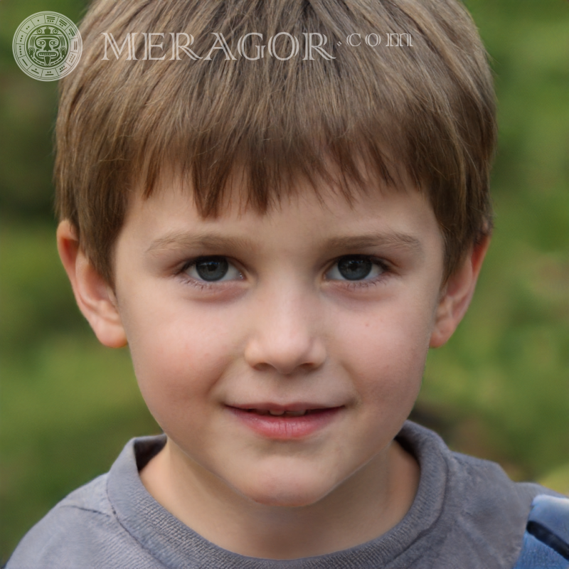 Photo of a cute little boy in nature Faces of boys Babies Young boys Faces, portraits