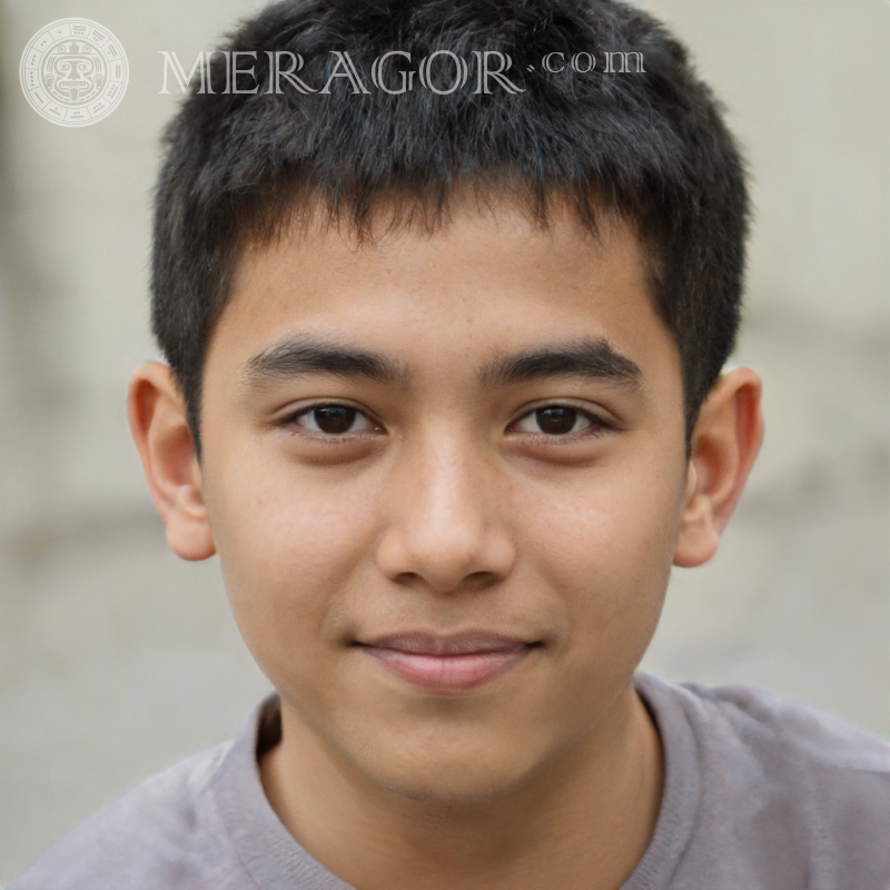 Foto de un chico moreno asiático para LinkedIn Rostros de niños Infantiles Chicos jóvenes Caras, retratos