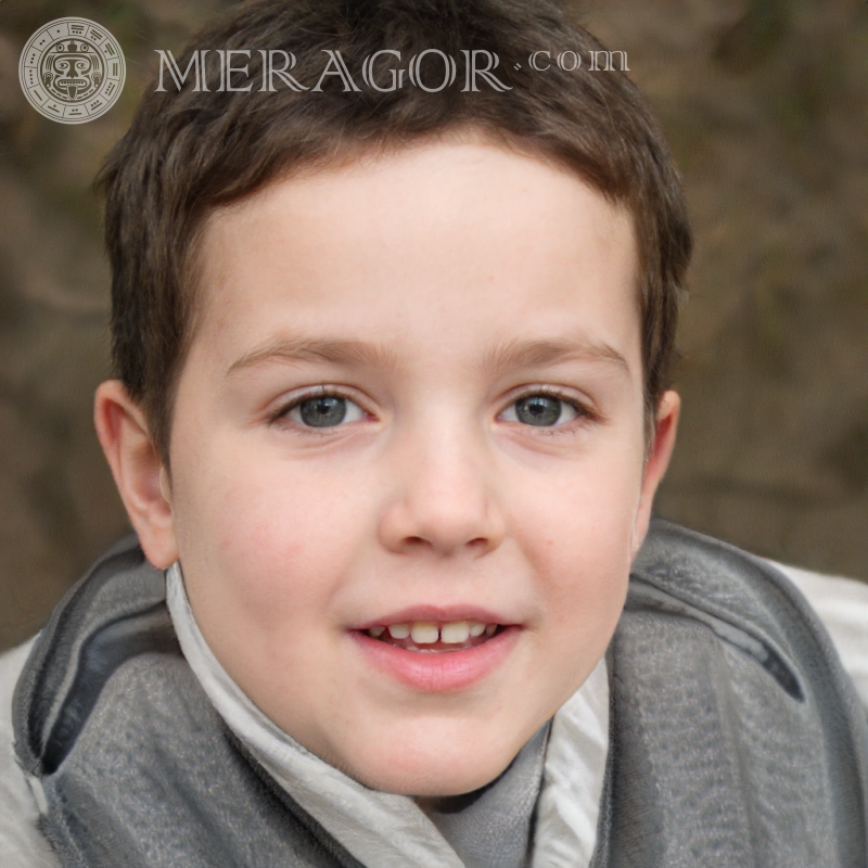 Photo of a little boy for registration Faces of boys Babies Young boys Faces, portraits