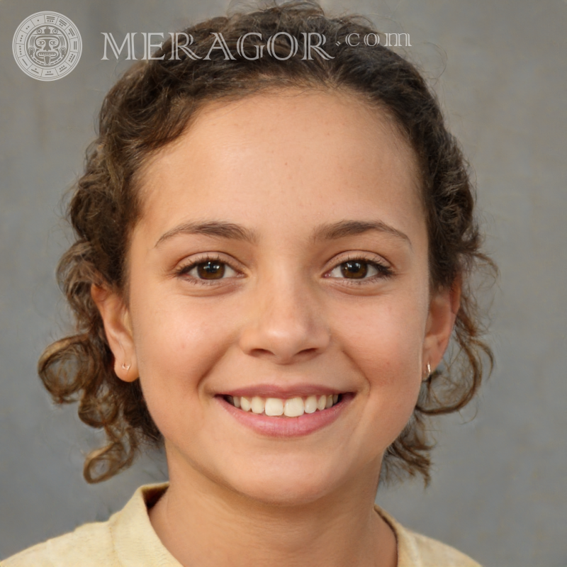 The face of a cute European girl photo for a portrait Faces of small girls Faces, portraits