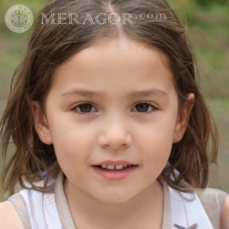 Foto do rosto de uma menina de 6 anos Rostos de meninas Pessoa, retratos Extinto