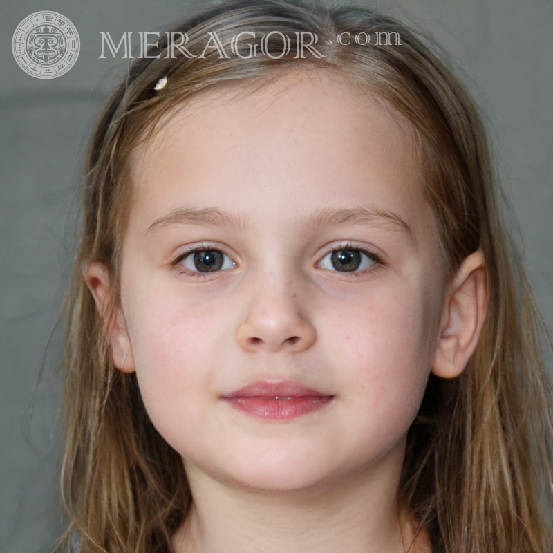 Bello rostro de una niña eslava Rostros de niñas pequeñas Caras, retratos Difunto