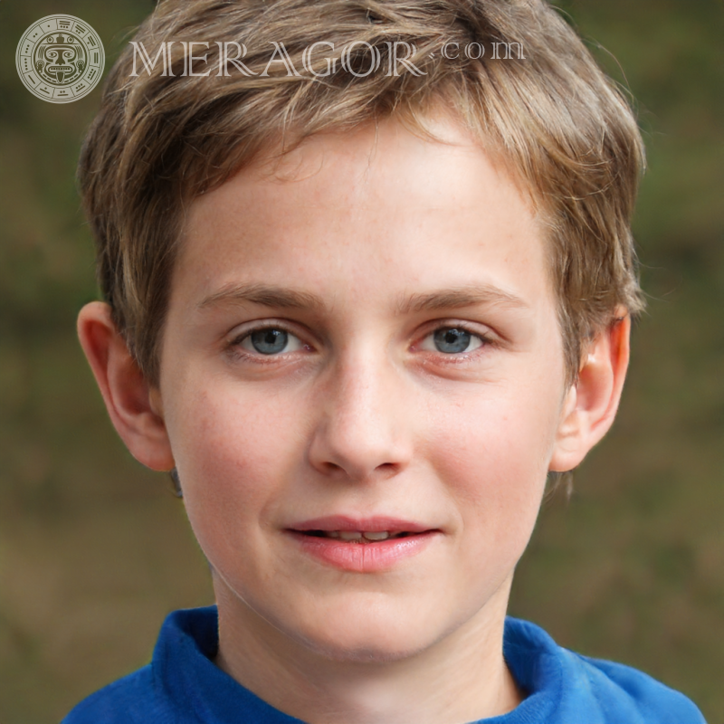 Foto eines Jungen mit blonden Haaren für das Cover Gesichter von Jungen Kindliche Jungen Gesichter, Porträts
