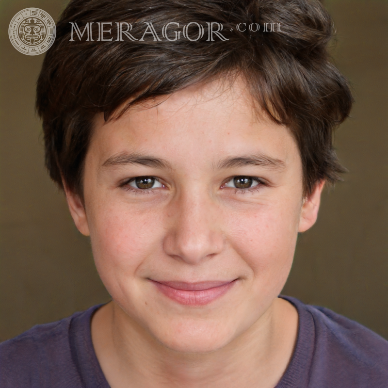 Foto de um menino feliz para um avatar Rostos de meninos Infantis Meninos jovens Pessoa, retratos