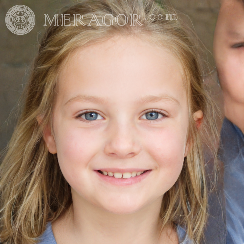 Cara de una niña de 7 años descargar retrato Rostros de niñas pequeñas Caras, retratos Difunto