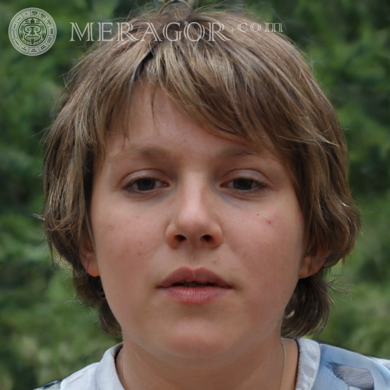 Photo of a boy in nature for registration Faces of boys Babies Young boys Faces, portraits